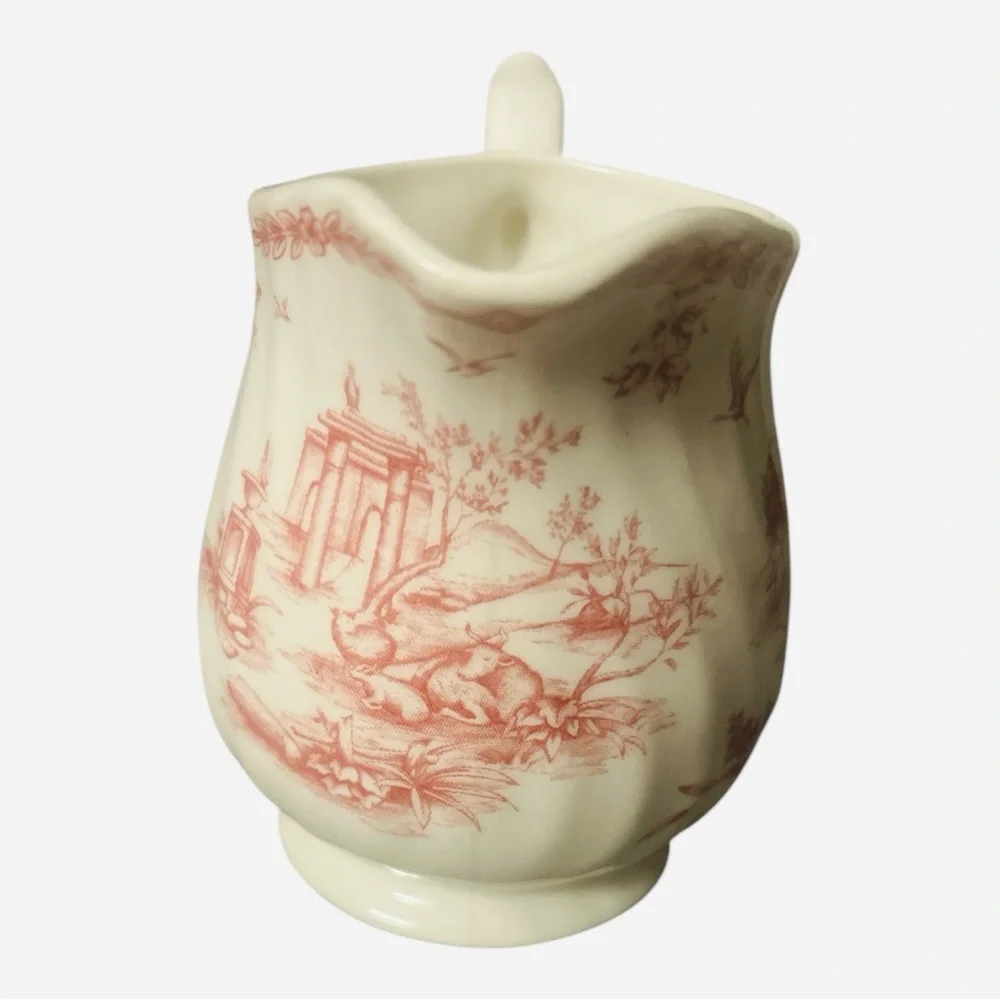 Queens Chelsea Toile Pink English Style Creamer &‎ Sugar Bowl Set Malaysia